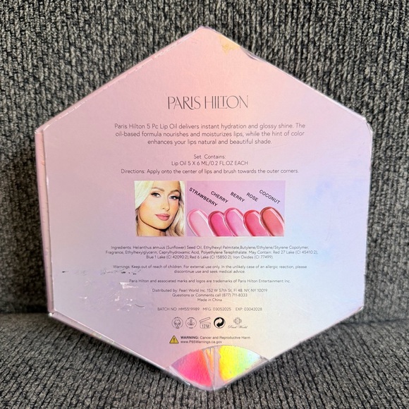Paris Hilton Lip Glow 5-Piece Lip Oil Set, New in Box - Picture 3 of 4